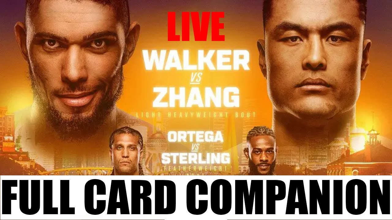 UFC Fight Night Shanghai Walker vs Zhang LIVESTREAM & FULL CARD COMPANION