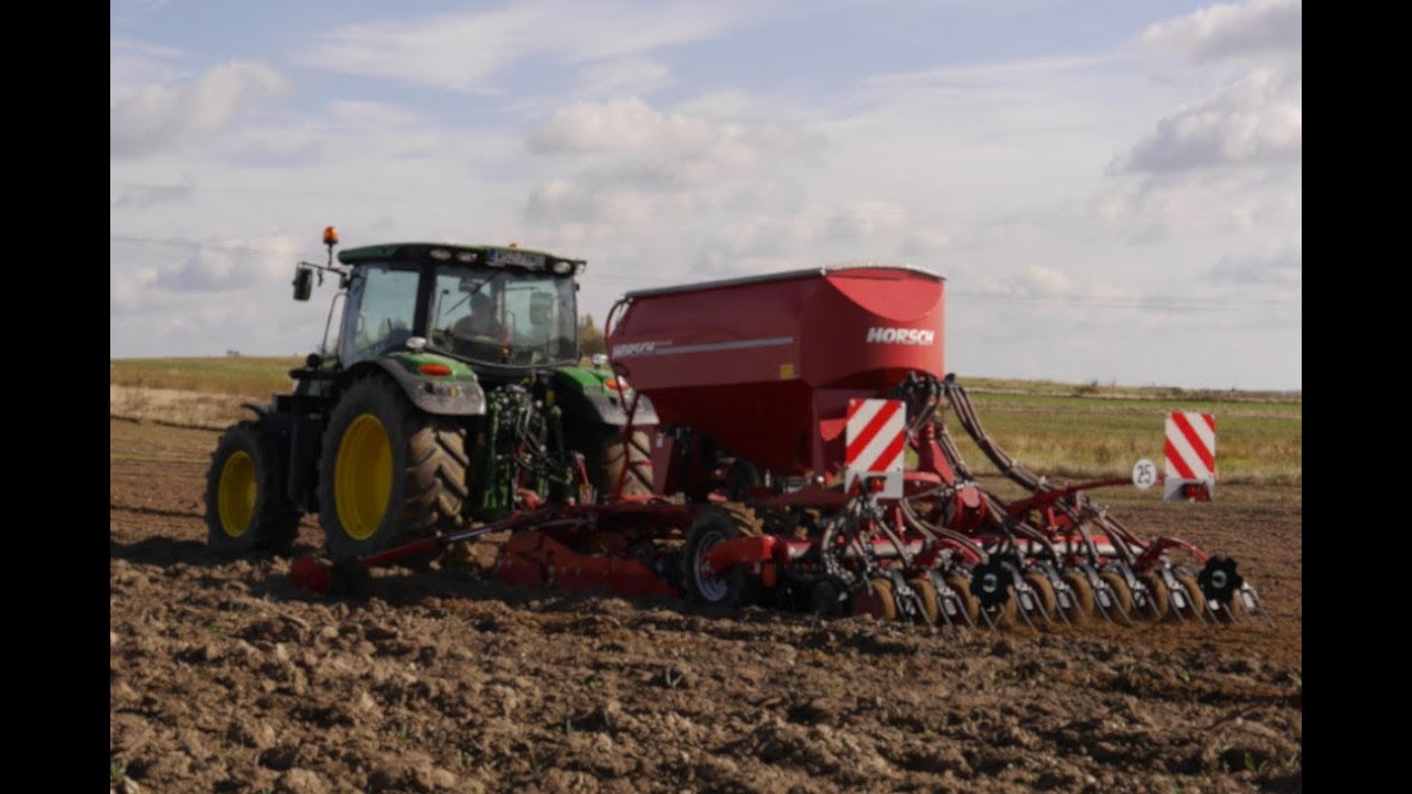 Siewy 2019 z nowym nabytkiem!! - John Deere 6105R + Horsch pronto 3dc