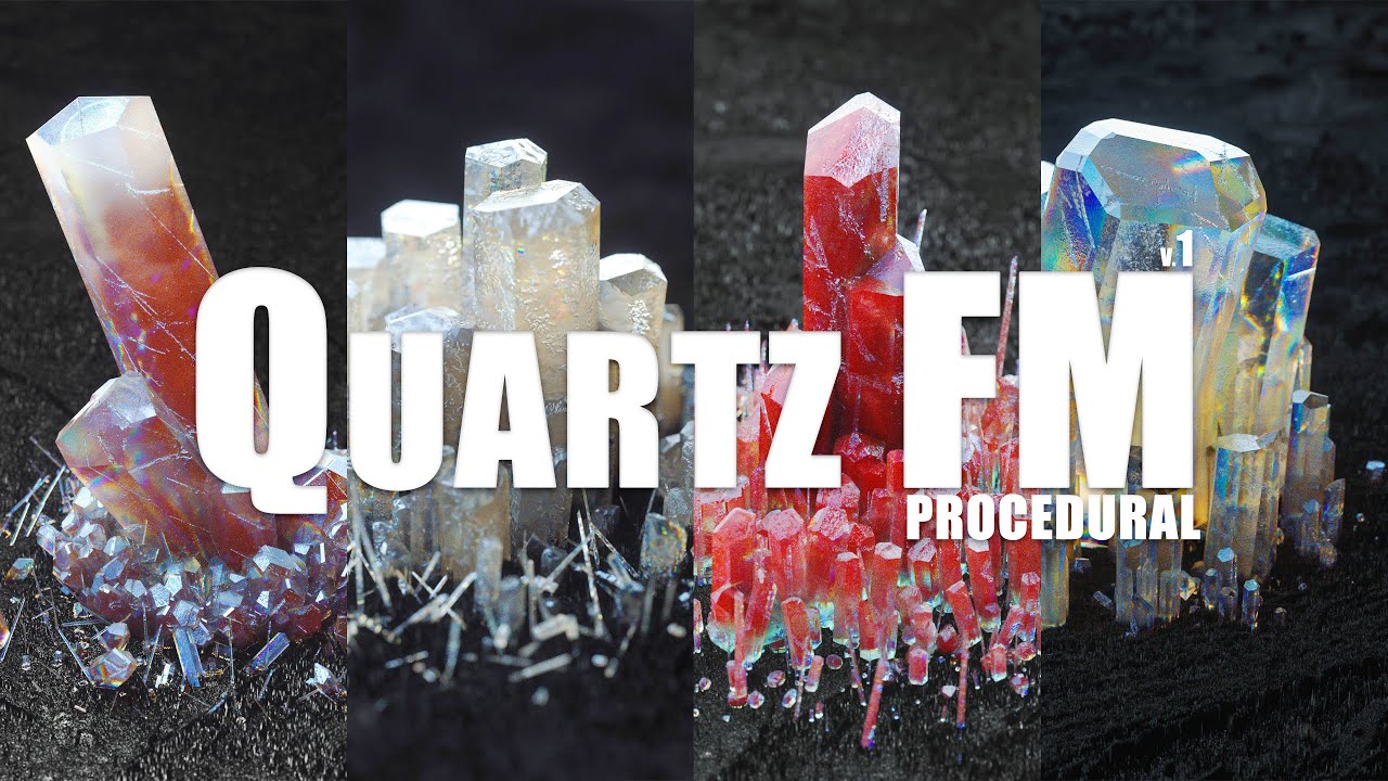 New Quartz FM Plugin for Cinema 4D / Create Procedural Crystals