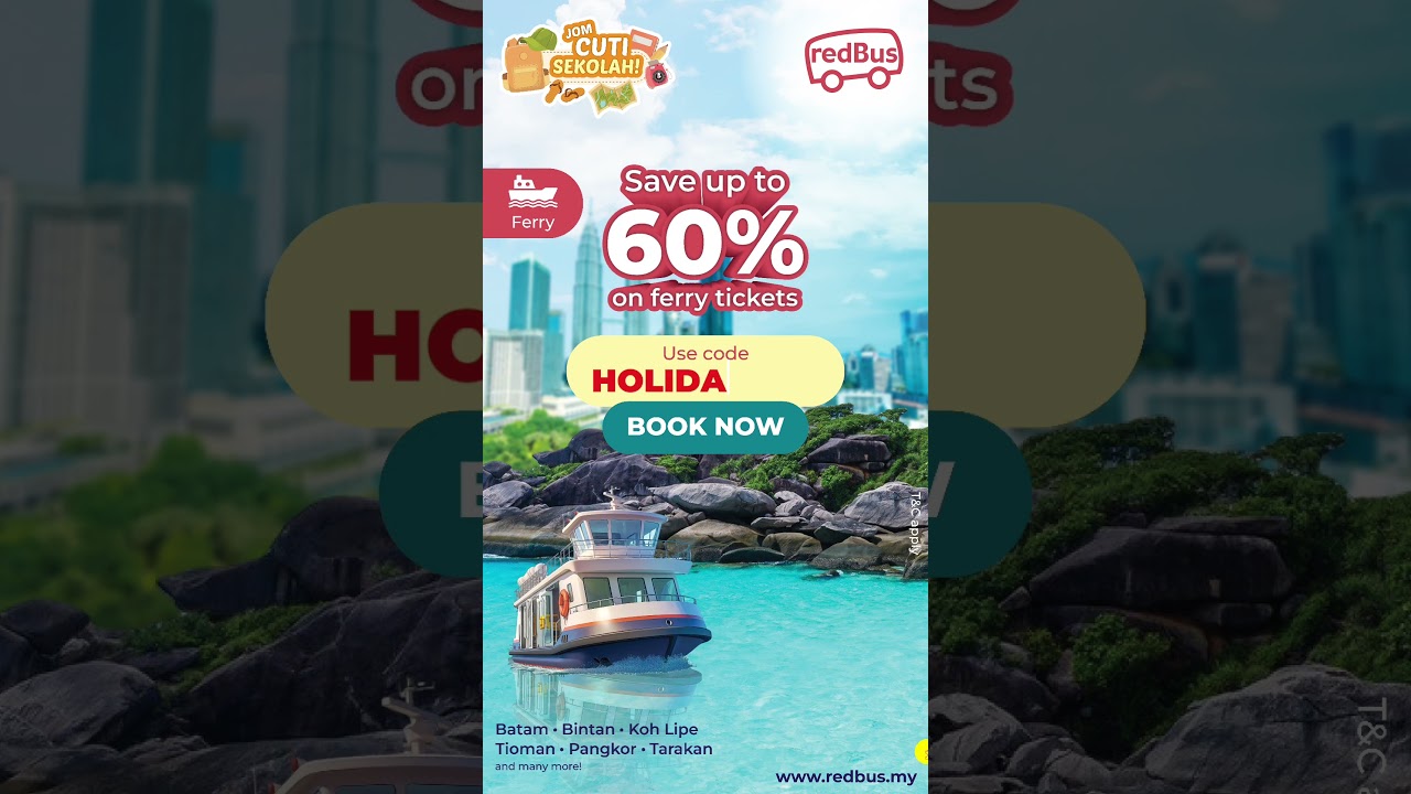 Get 60% Savvings on Ferry Tickets with HOLIDAYFUN