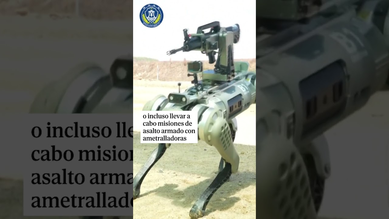 China presenta sus perros robots con ametralladoras #China #PerroRobot #Ametralladoras