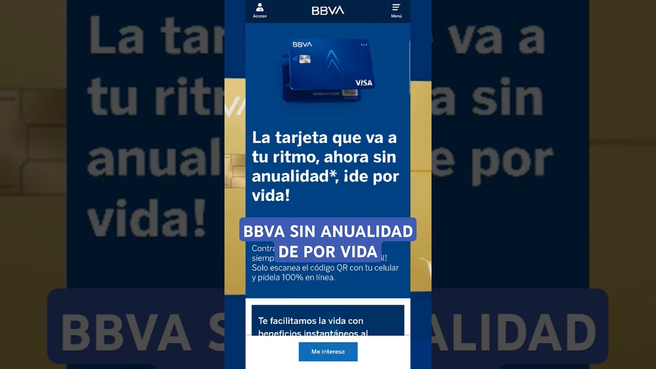 Tarjeta De #Cr&eacute;dito #BBVA #Azul Ahora Sin #Anualidad De Por Vida 💳 | #M2 #SHORTS