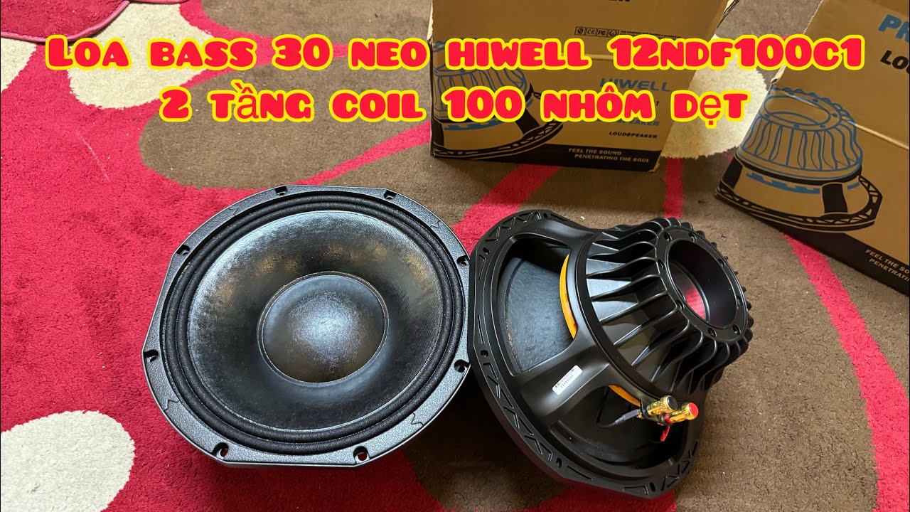 [HOT] Loa Bass 30 Neo Hiwell | Model : 12NDF100C1 | Hai Tầng Coil 100 Nhôm Dẹt | Lh Zalo 0988885815