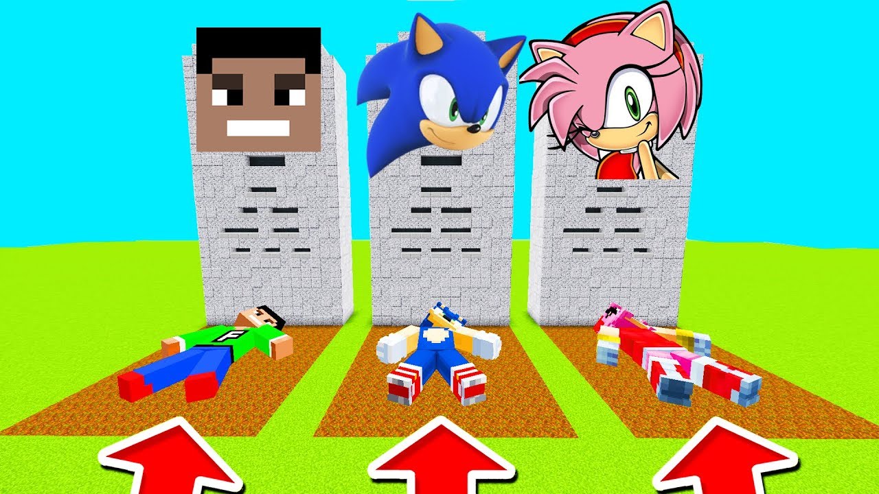 Minecraft PE : DO NOT CHOOSE THE WRONG GRAVE! (FuzionDroid, Sonic & Amy Rose)