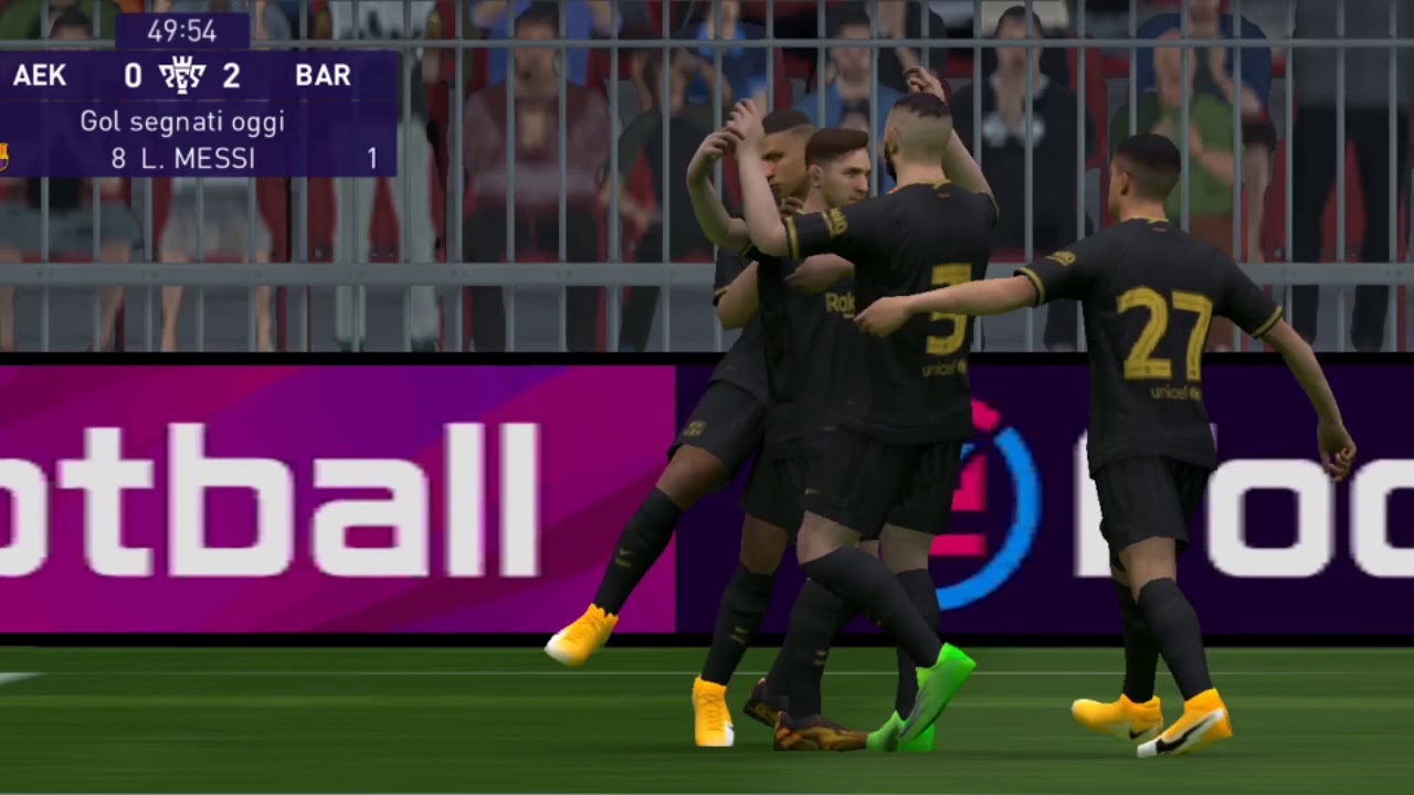 PES 2021 su mobile FC BARCELLONA 🆚 AEK ATHENS (campagna)