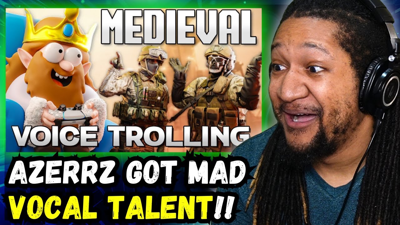 Reacting to Azerrz - MEDIEVAL Voice TROLLING in Call of Duty!