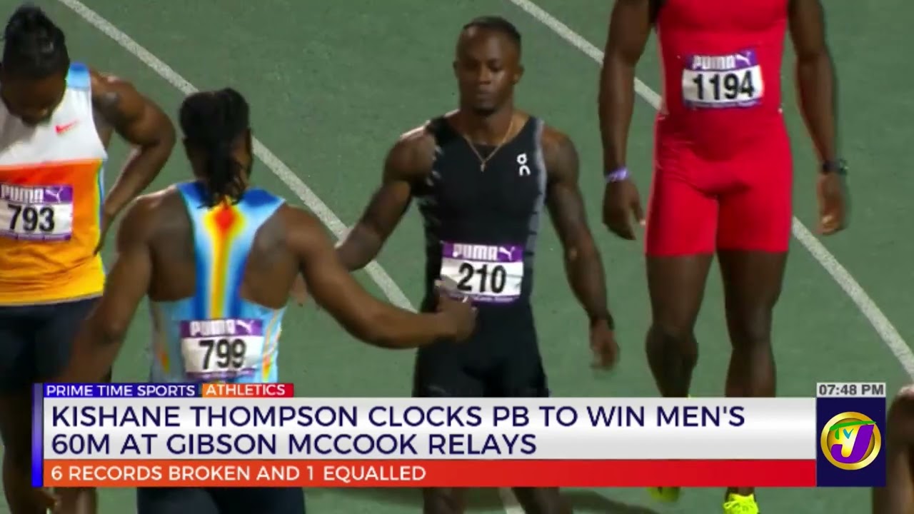 Kishane Thompson Clocks PB To Win Men's 60M At Gibson Mccook Relays  | TVJ Sports