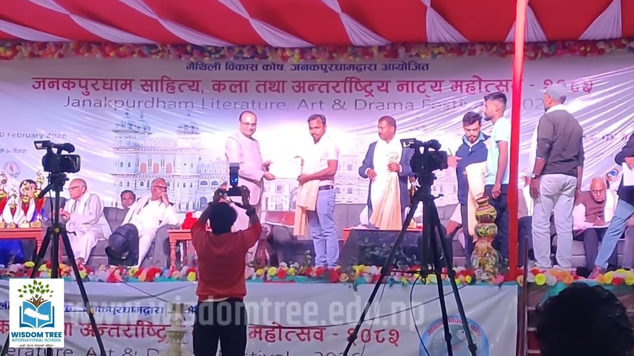 Our Asst. Art Teacher (Primary Wing), Mr. Aakash Thakur, was honoured by Maithili Bikash Kosh 