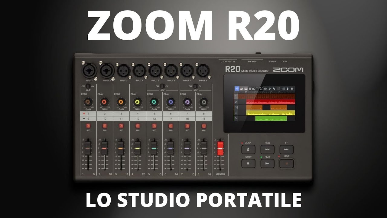R20 ZOOM Multitrack Recorder - Portable DAW