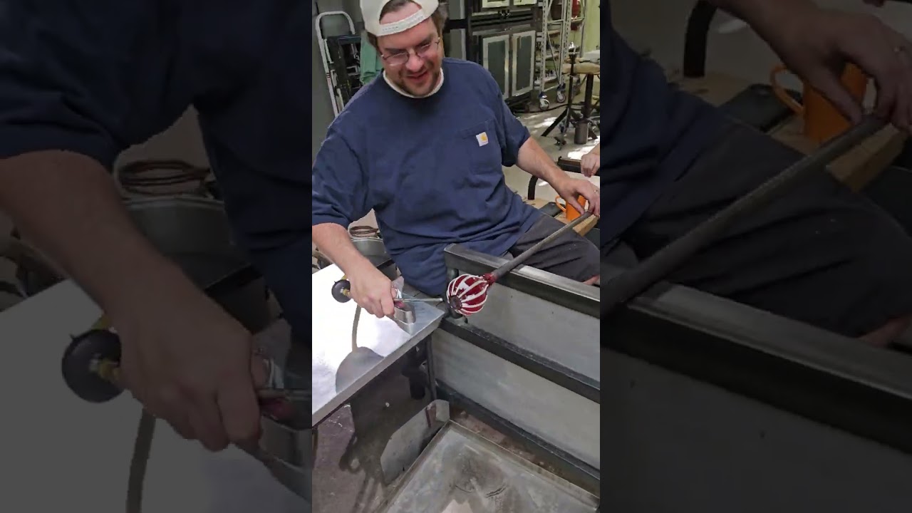 Glass pumpkin making!