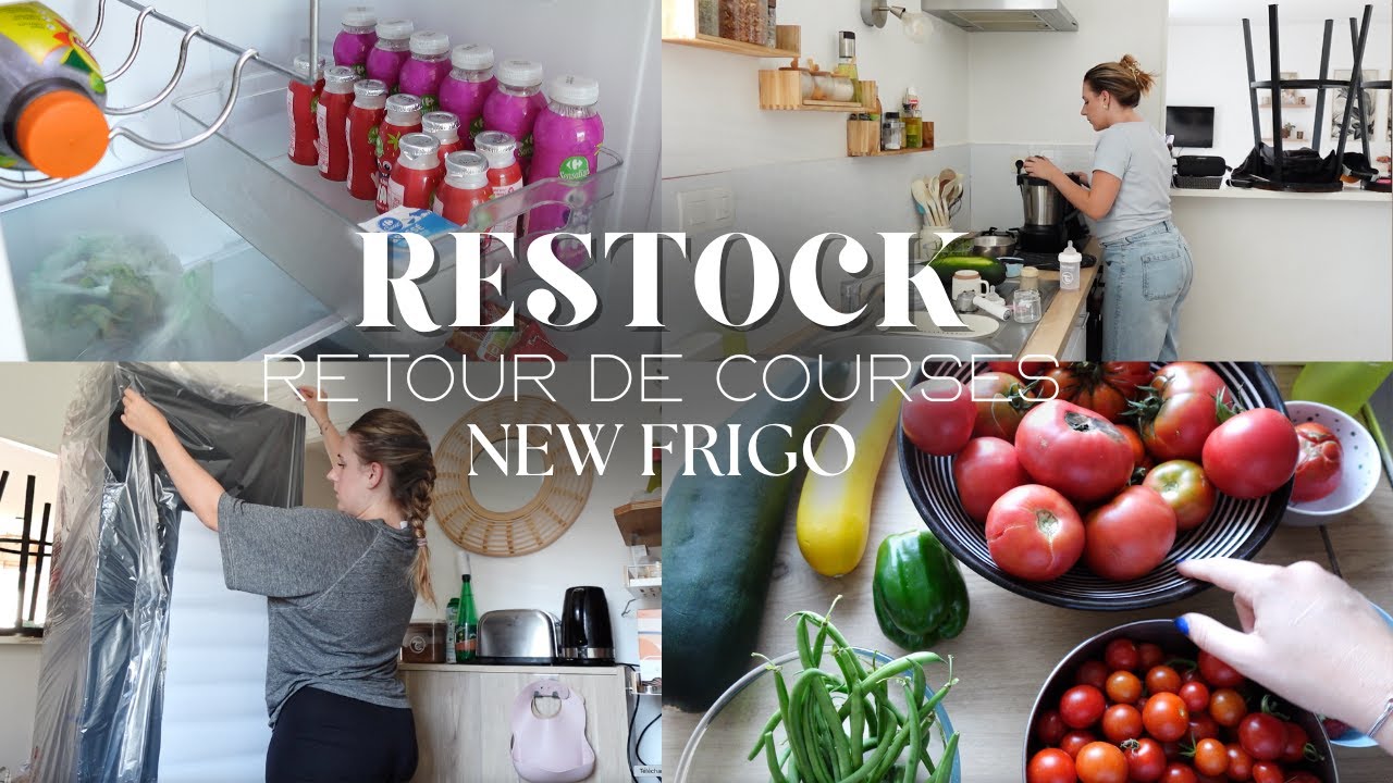 MEGA RESTOCK 🛒 Organisation du frigo & retour de courses 🍅 My Sweet Little Baby 