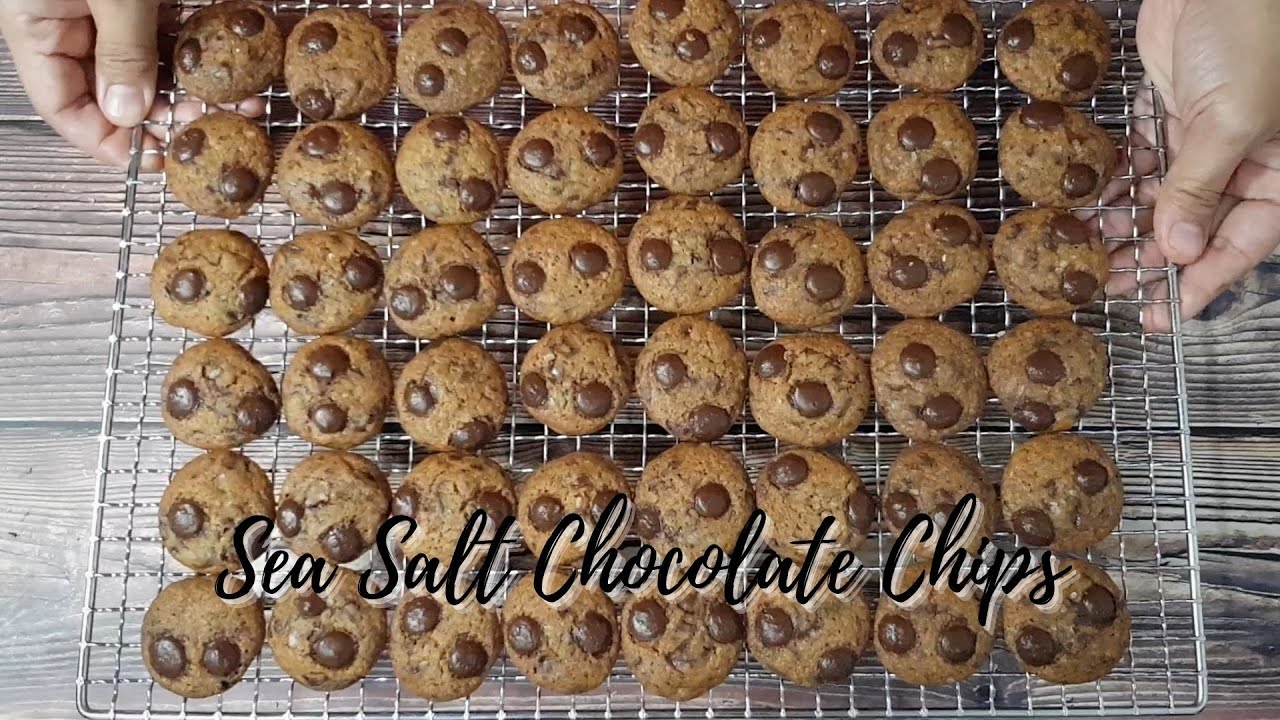 Best Sea Salt Chocolate Chip Cookies | Resepi Biskut Raya Sea Salt Chocolate Chip | Viral Cookies