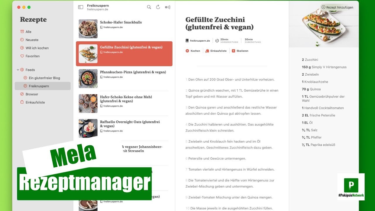 Mela, die perfekte Rezept-Verwaltungs-App: Rezepte in schön verwaltet