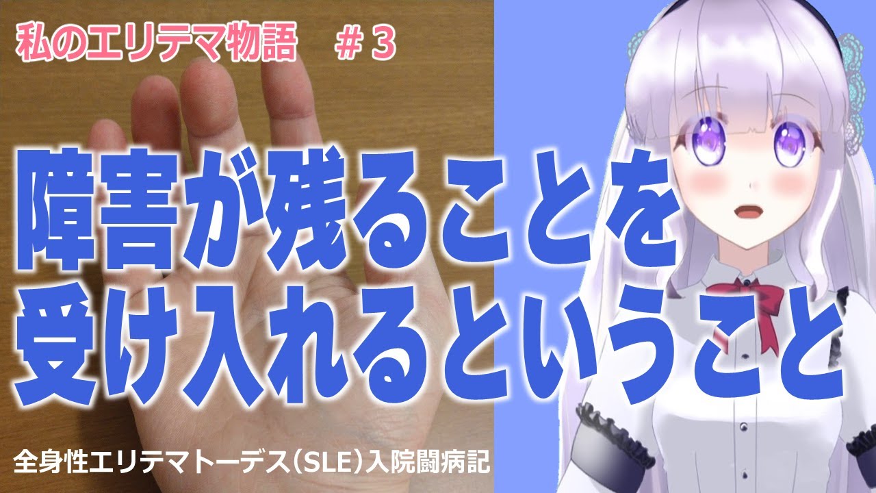 私のエリテマ物語#3【障害が残ることを受け入れるということ】（全身性エリテマトーデス（SLE）入院記）