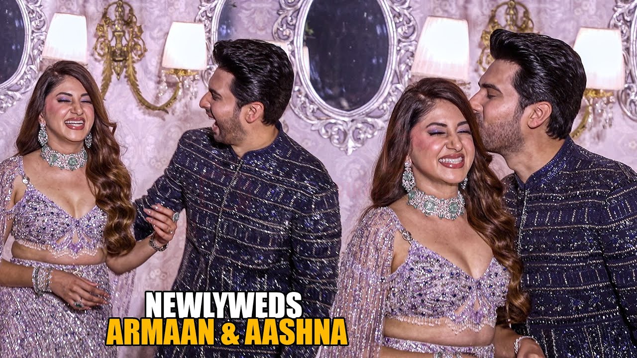 Newlyweds Armaan Malik & Aashna Shroff FIRST VIDEO | Share a Magical Kiss at Their Wedding Reception