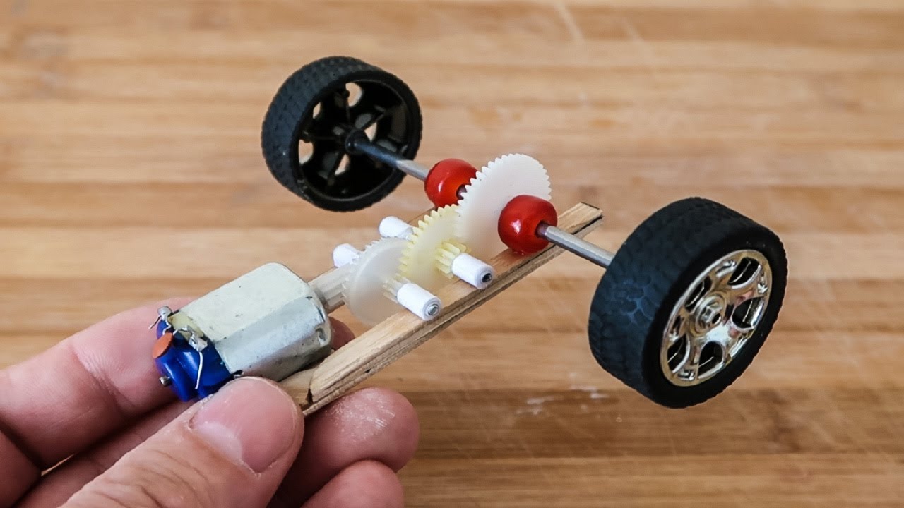 How to Make DC Gear Motor with Popsicle Stick - DC Motor Dişli Kutusu