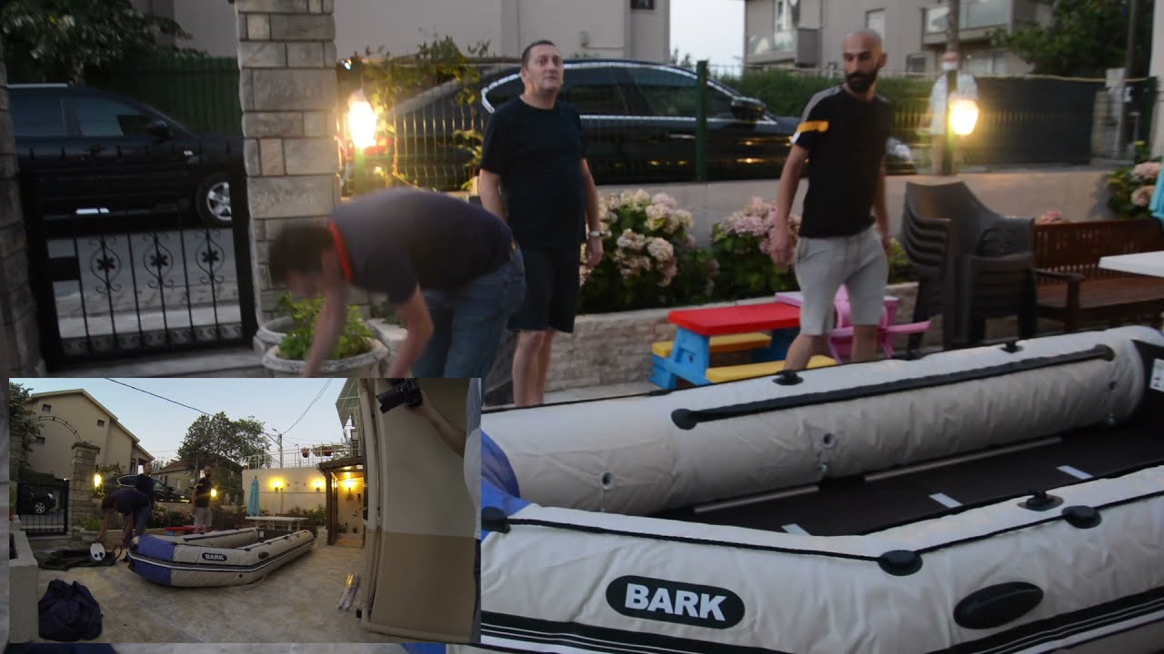 Ahşap tabanlı şişme bot kurulumu.