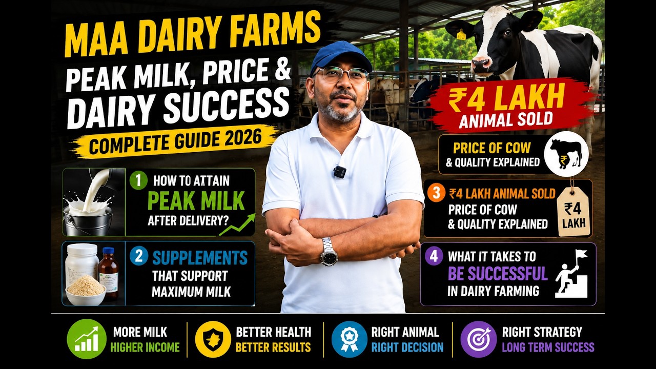 Maa Dairy Farms | How to Achieve Peak Milk After Calving? ₹4 Lakh Cow & Dairy Success