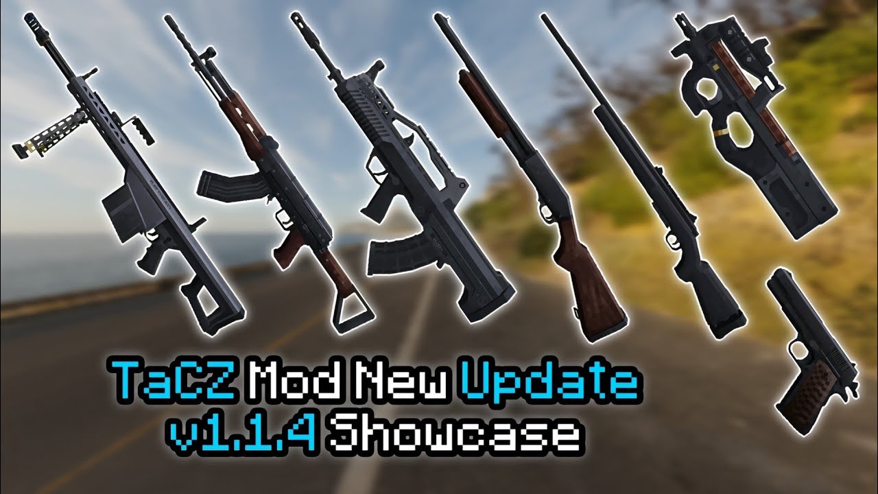 Minecraft TaCZ Mod New Update v1.1.4 All New Weapons Showcase