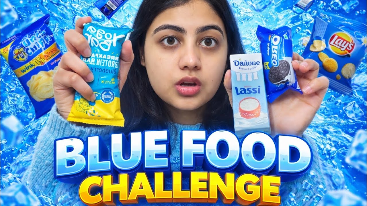 I only ate blue food for 24 hrs 😱💙 || Vanshi Madhwani || 