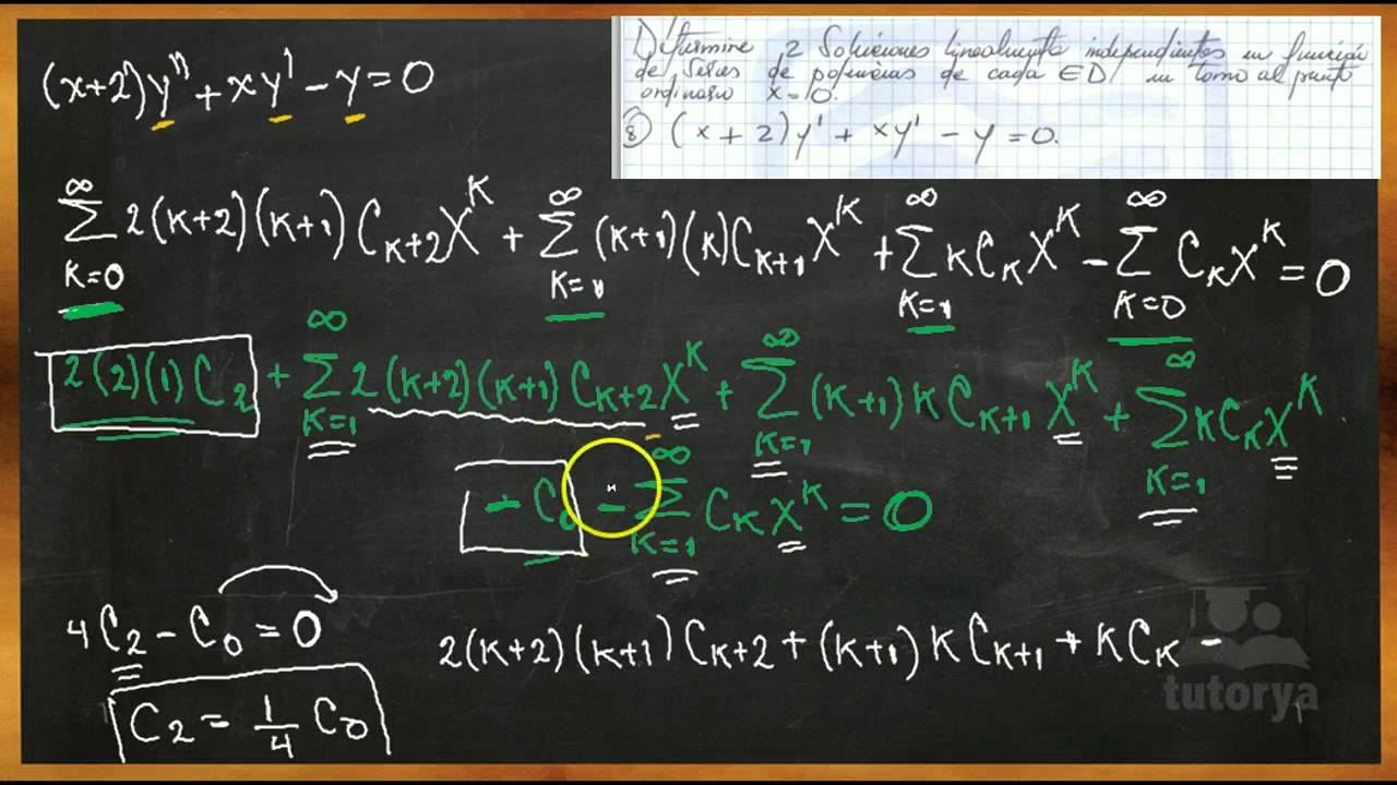 ECUACIONES DIFERENCIALES POR SERIES USANDO PUNTO ORDINARIO