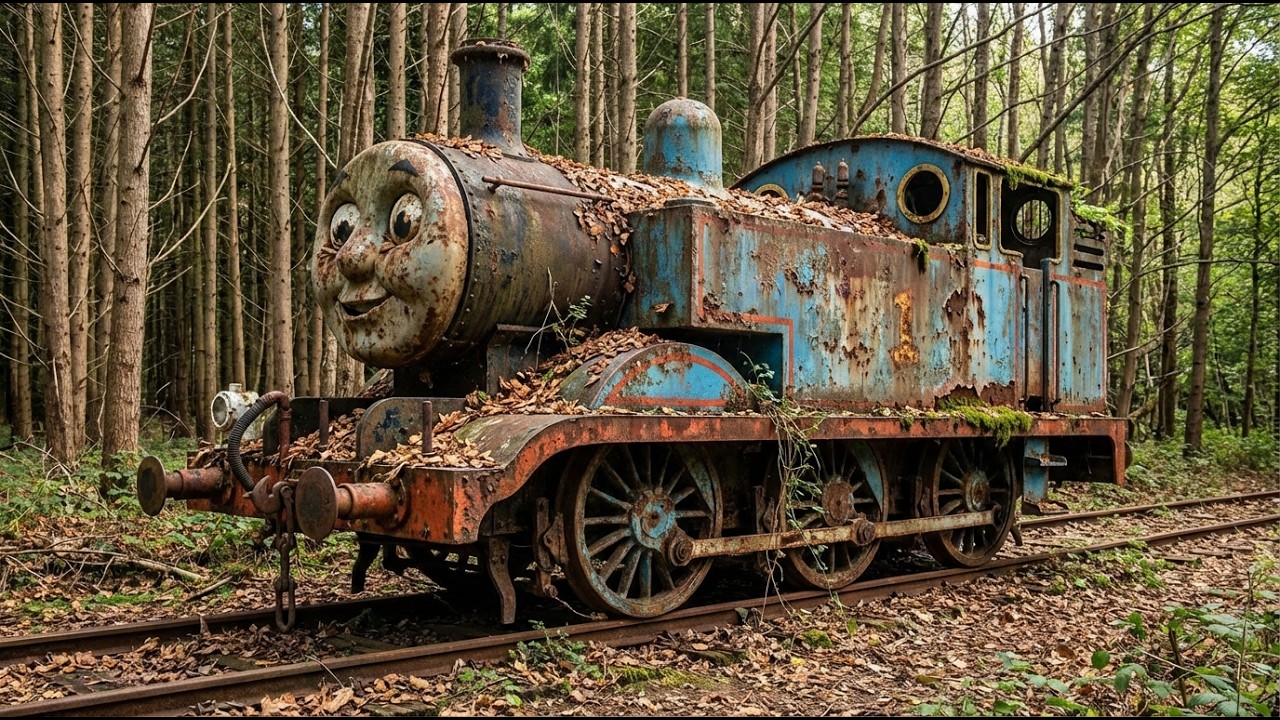 Forgotten Blue Steam Engine Rescued from the Forest | ASMR Restoration POV