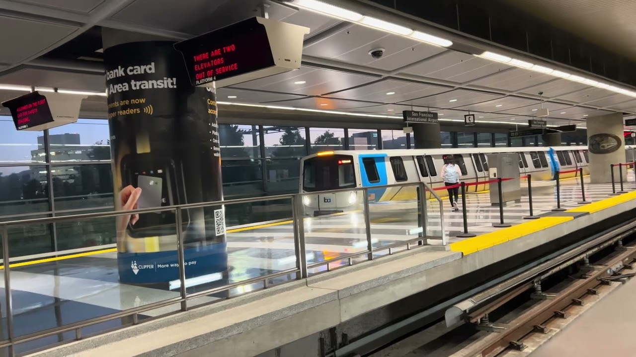 San Francisco/Richmond & San Francisco/Antioch Trains at San Francisco Int'l Airport BART