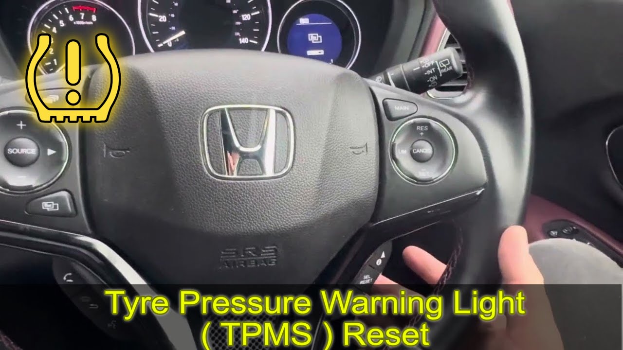 Сброс предупреждения о давлении в шинах HONDA HRV 2019 года