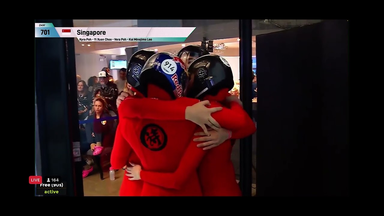 Team Singapore 4-Way Dynamic Free Routine at the World Indoor Skydiving Championships
