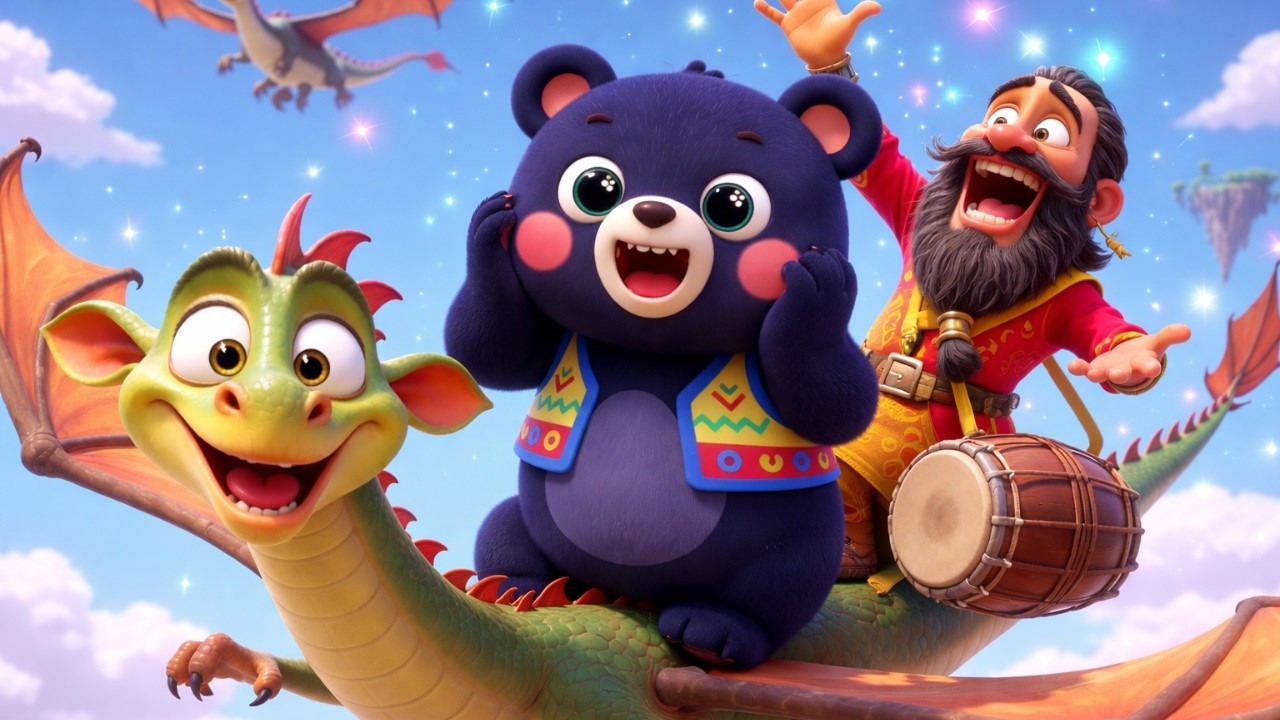 Kalu Madari Aaya | Kalu Madari and His Dancing Bear - Fun 3D Cartoon Song Kids | Kalu Madari Studio
