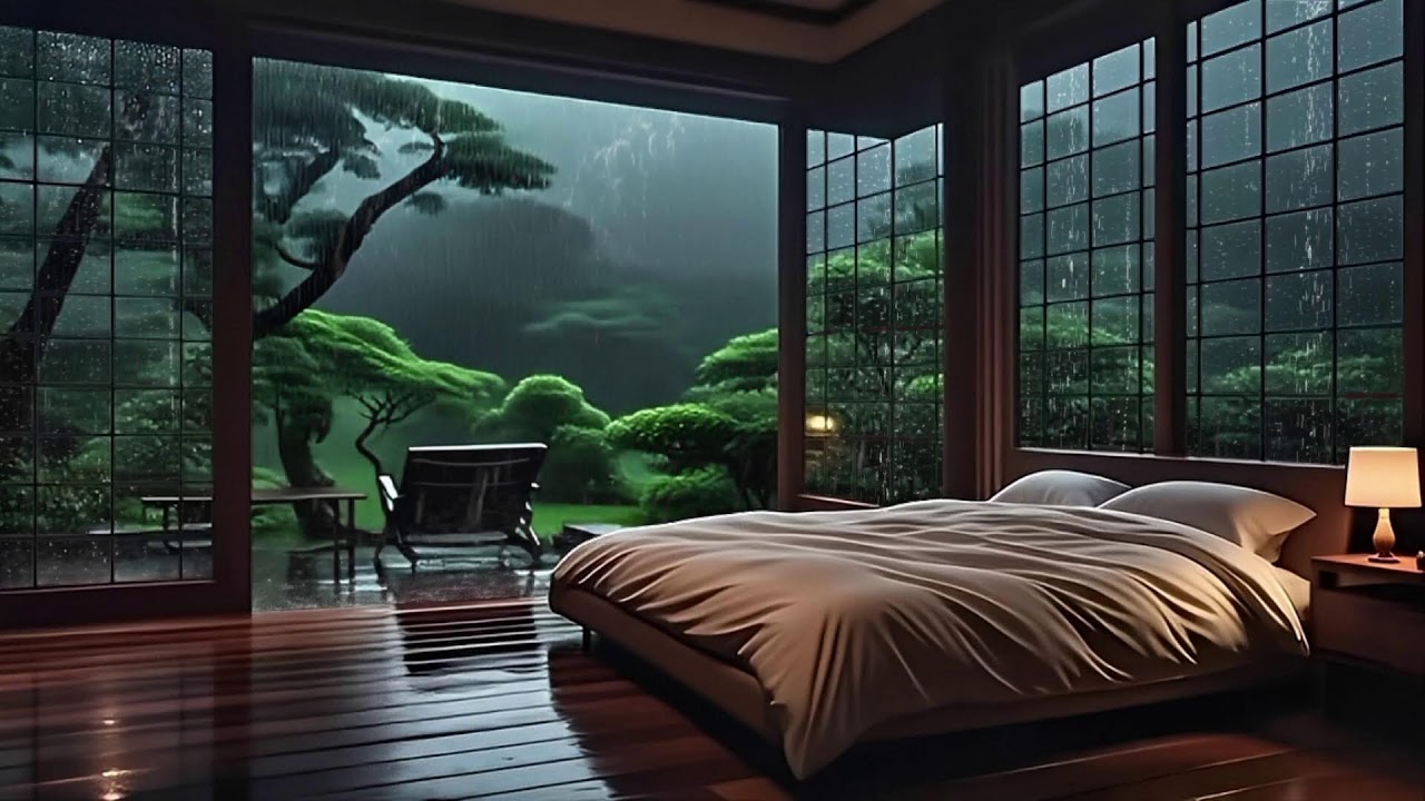 DEEP SLEEP NOW - Peaceful Music + Rain Ambience | Reduce Stress & Anxiety