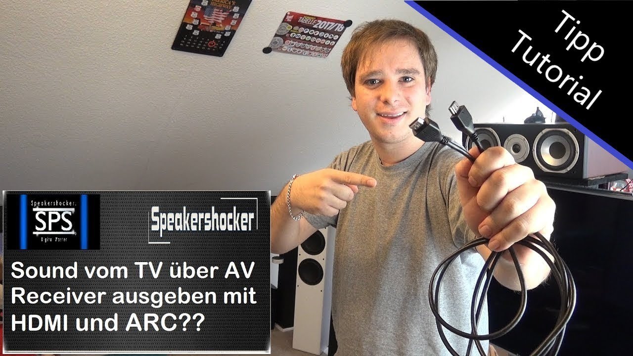 Sound vom TV über AV Reveicer ausgeben mit HDMI ARC Richtig Anschließen Verstärker anschließen.