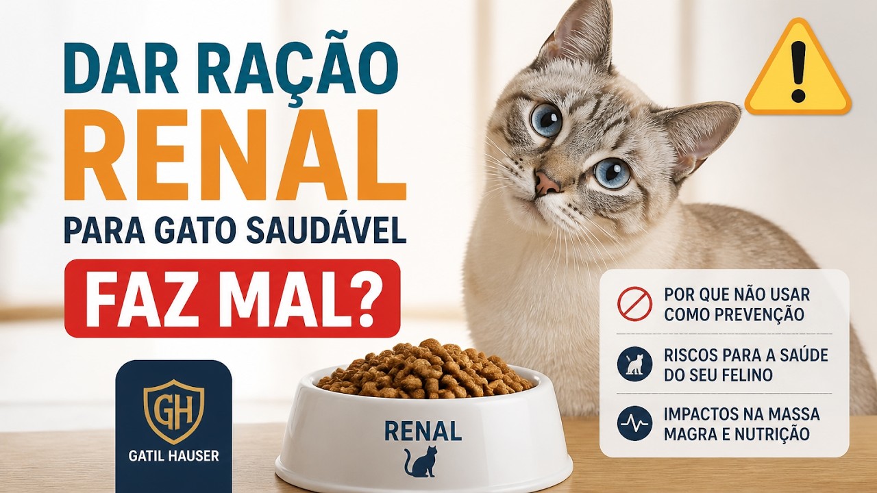 GATO que NÃO TEM DOENÇA RENAL pode comer ração renal?  - Gatil Hauser
