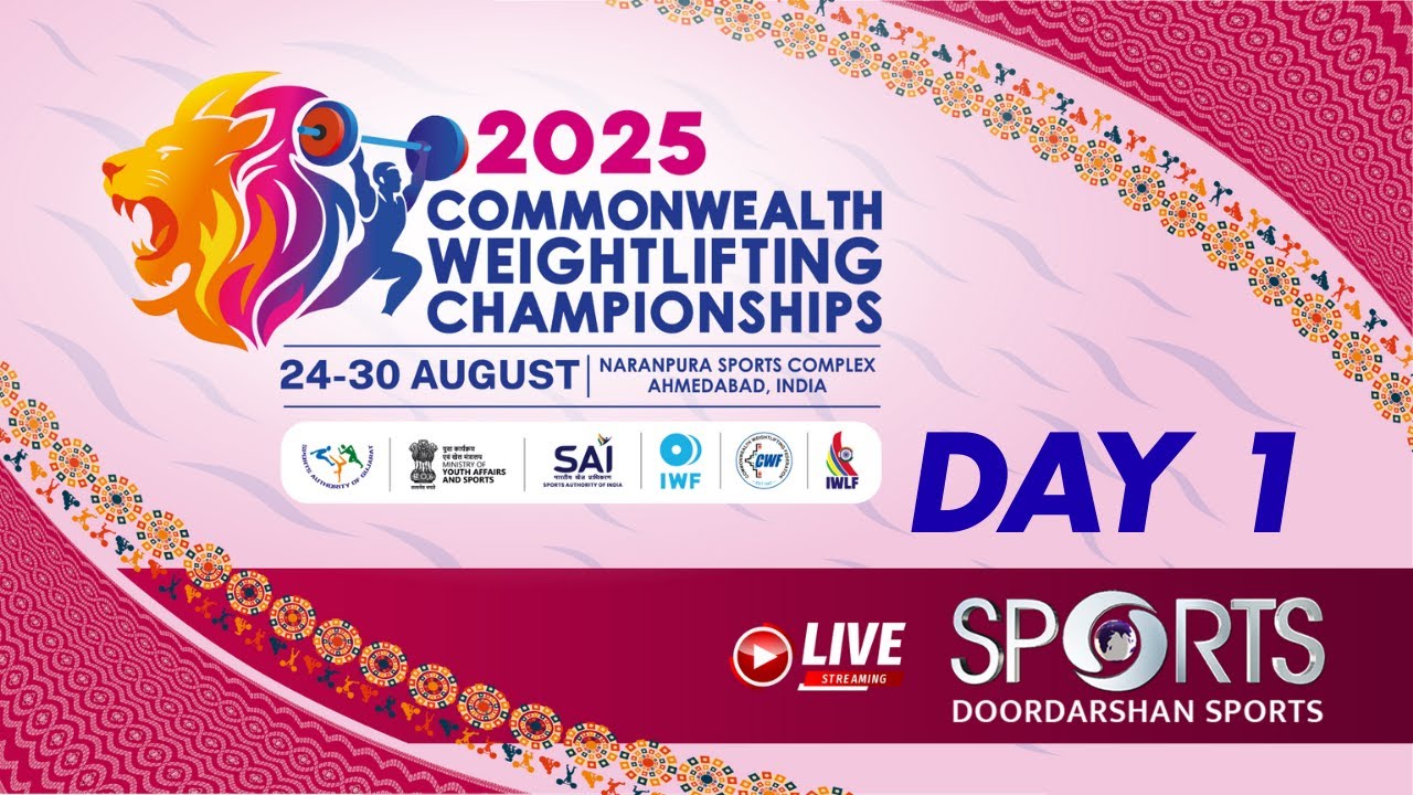 LIVE - Day 1 - Commonwealth Weightlifting Championships 2025 | Doordarshan Sports