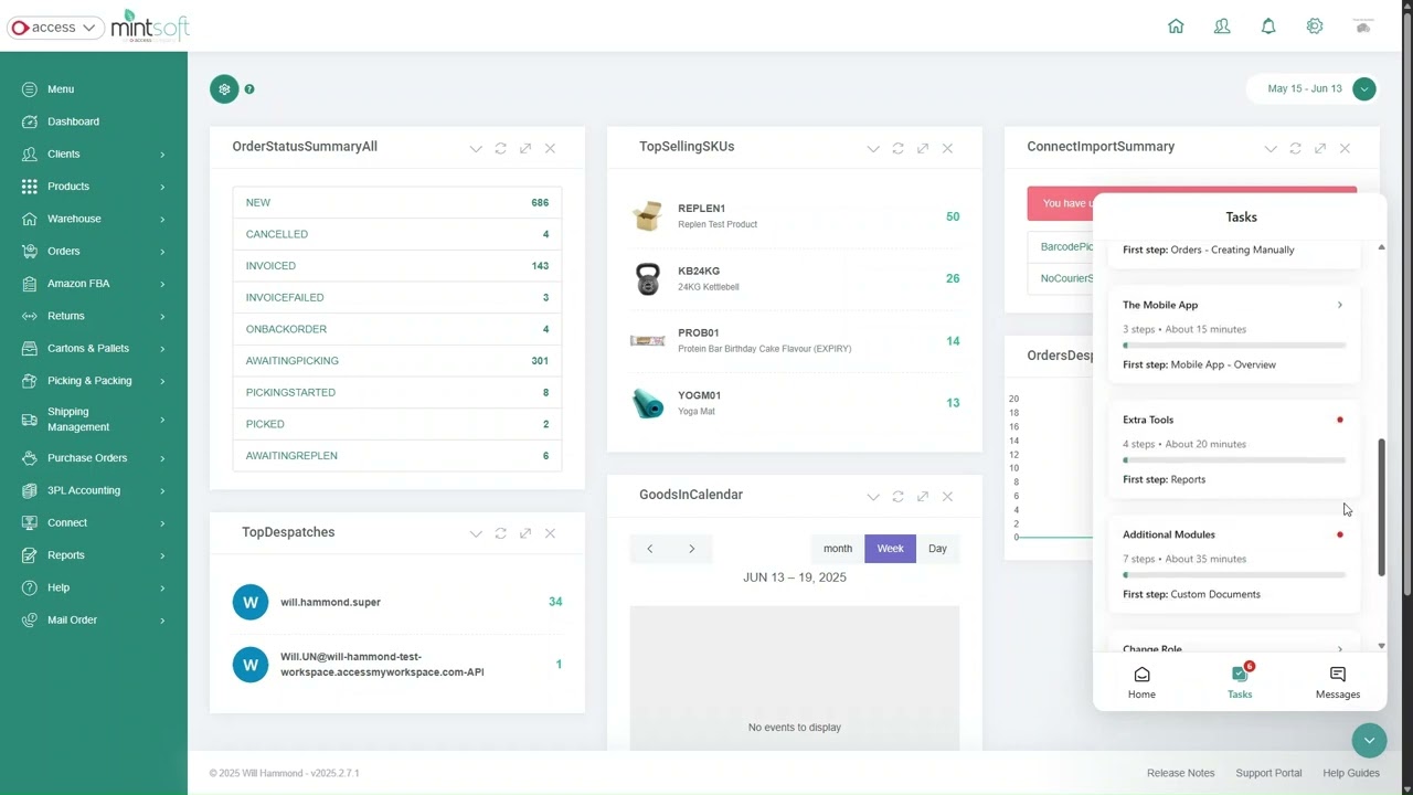 General - Role Based Journeys - Access Mintsoft