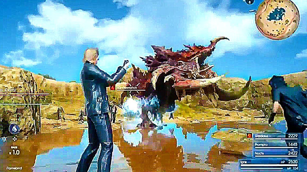 Final Fantasy XV Gladiolus, Prompto & Ignis Playable Gameplay