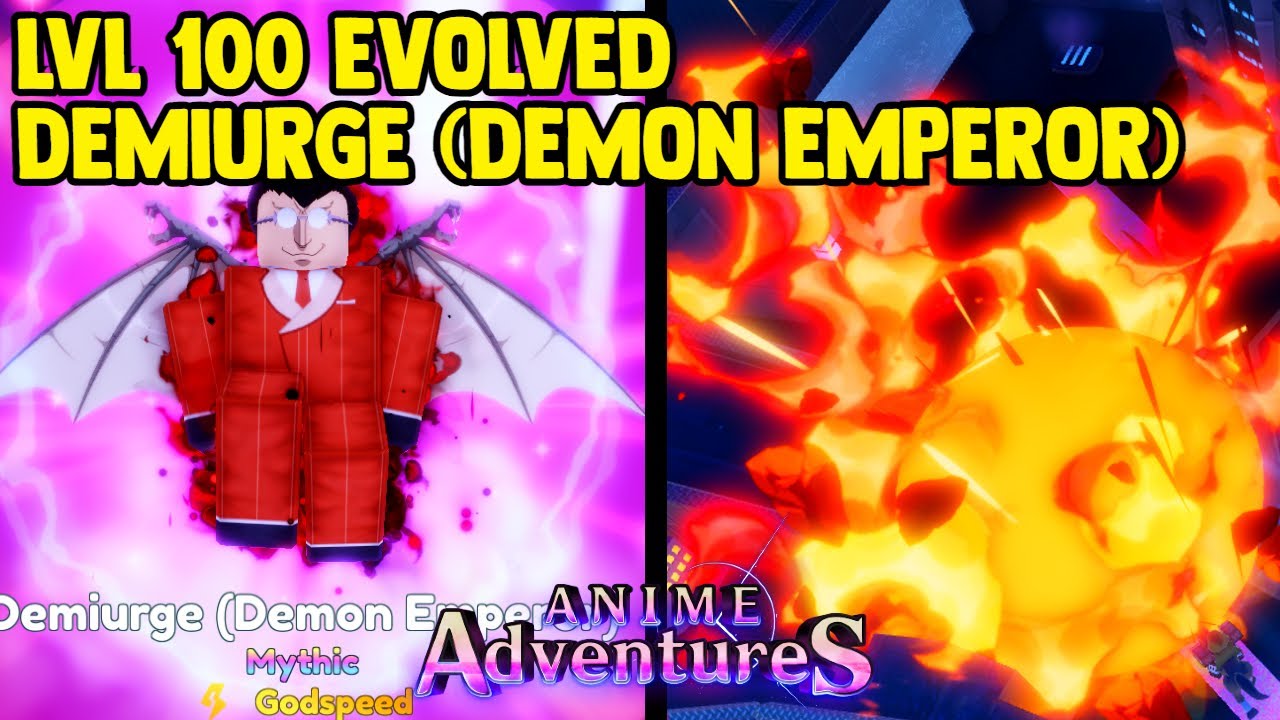 LVL 100 DEMIURGE (DEMON EMPEROR) IN ANIME ADVENTURES UPDATE 16!
