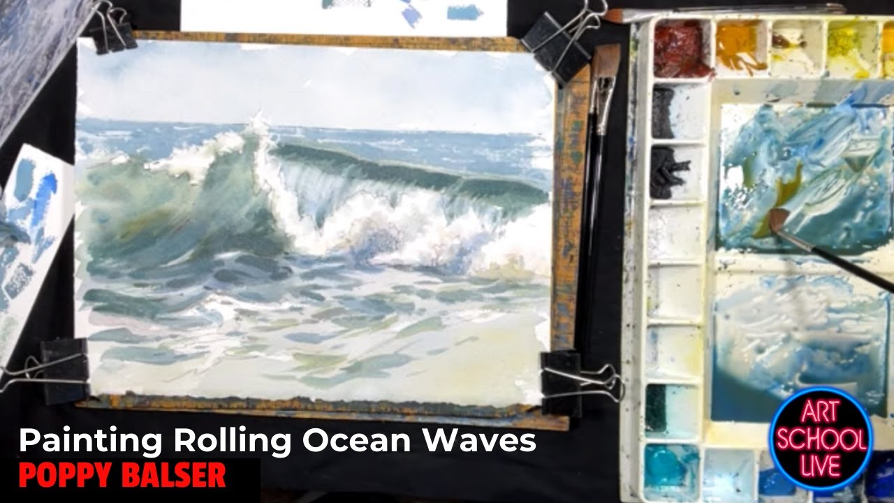 Painting Rolling Ocean Waves with Poppy Balser