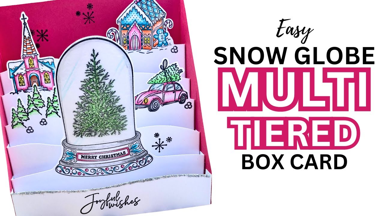 Easy NO DIES NEEDED Multi Tiered Box Card!