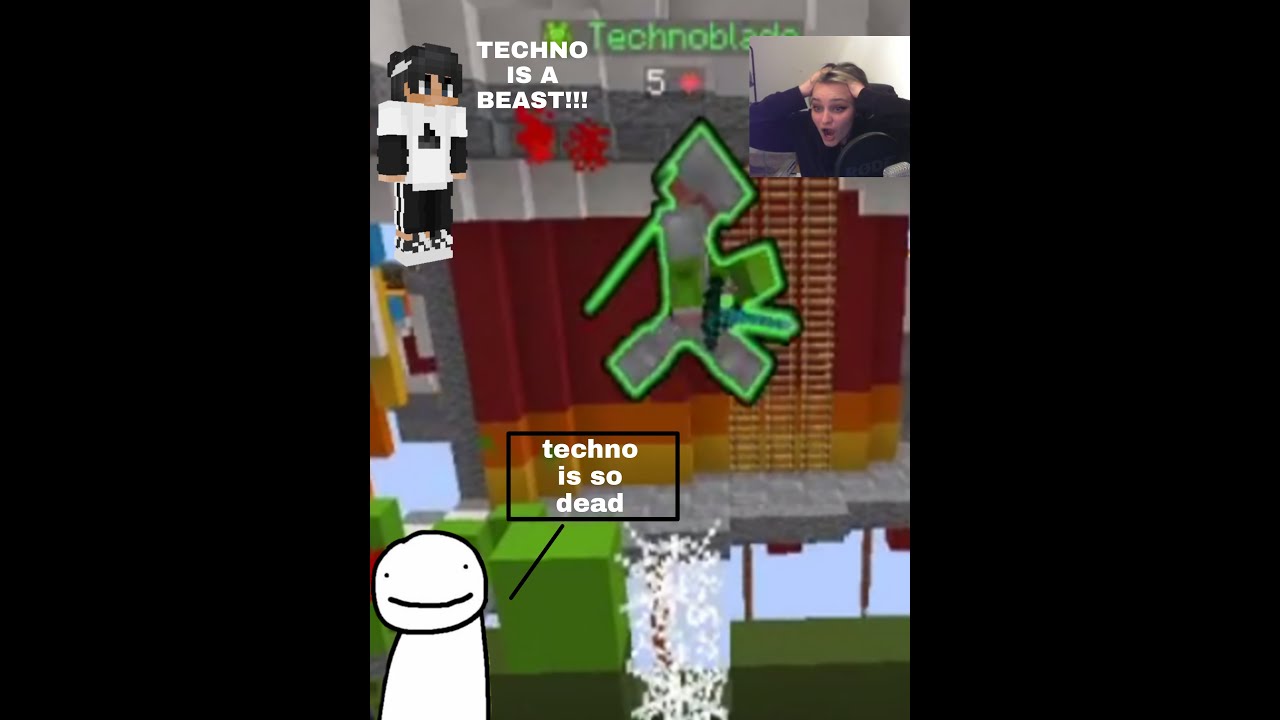 Youtubers React to Technoblade Creeper play in MCC 10
