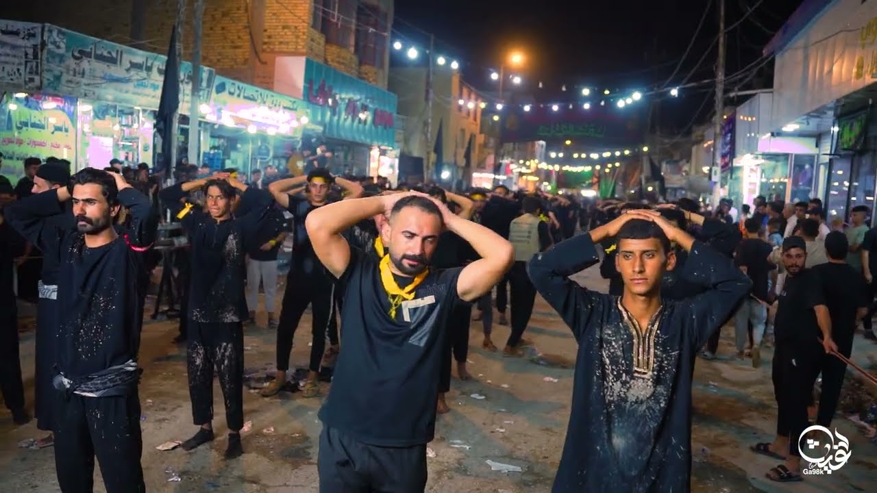 DJI 0301دخوليه موكب شهداء المرجعيه الى الأمام القاسم  ع  ليله 9 محرم 1446ه