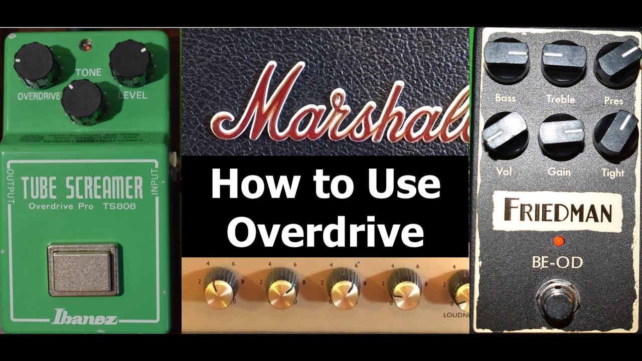 Using OVERDRIVE PEDALS w/ Marshall SV20H (TS808 & BE-OD)