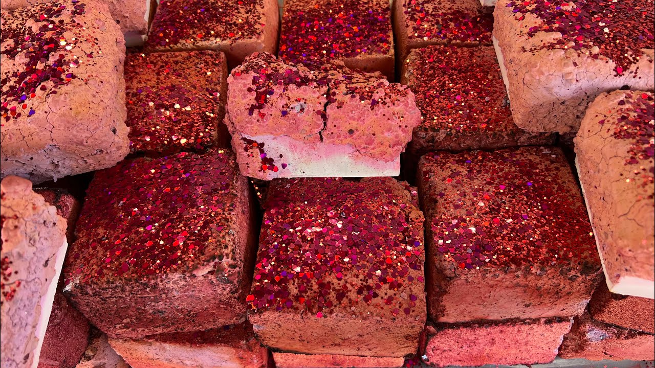 Reformed Blocks & Pasted Gymchalk • Crunchy Mass Crush • Oddly Satisfying Gym Chalk • ASMR