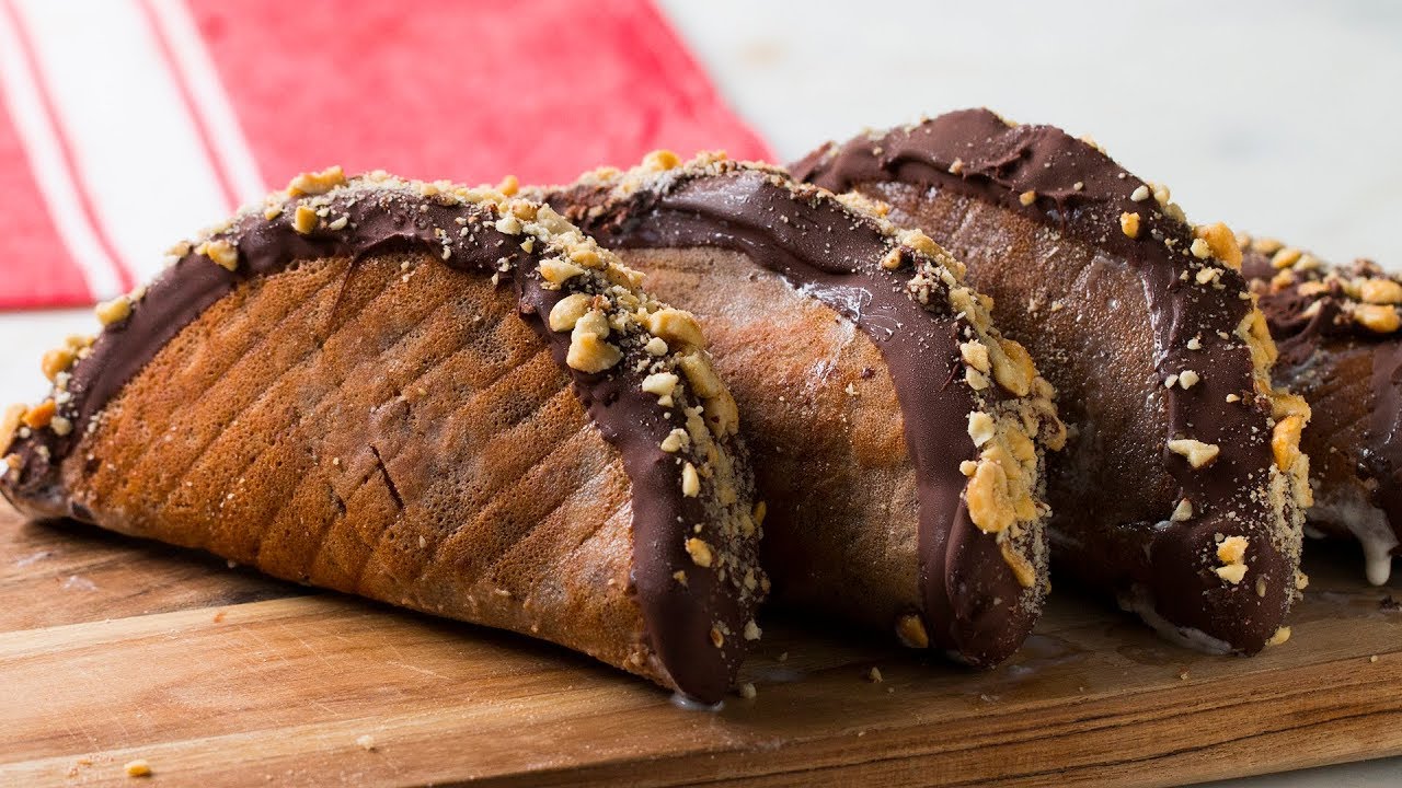 Chocolate-Dipped Ice Cream Taco