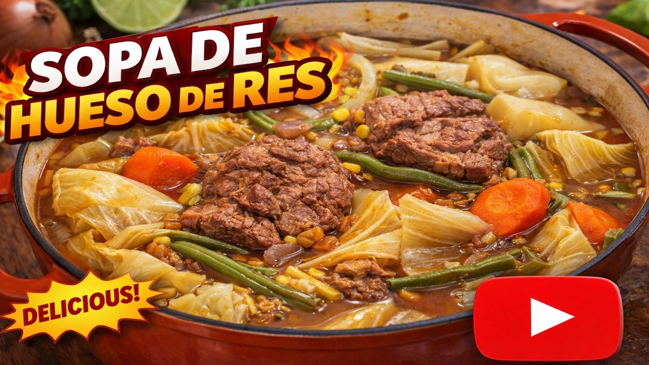 Una Sopa de Hueso de Res como antes 🥣✨ Nutritiva y Reconfortante