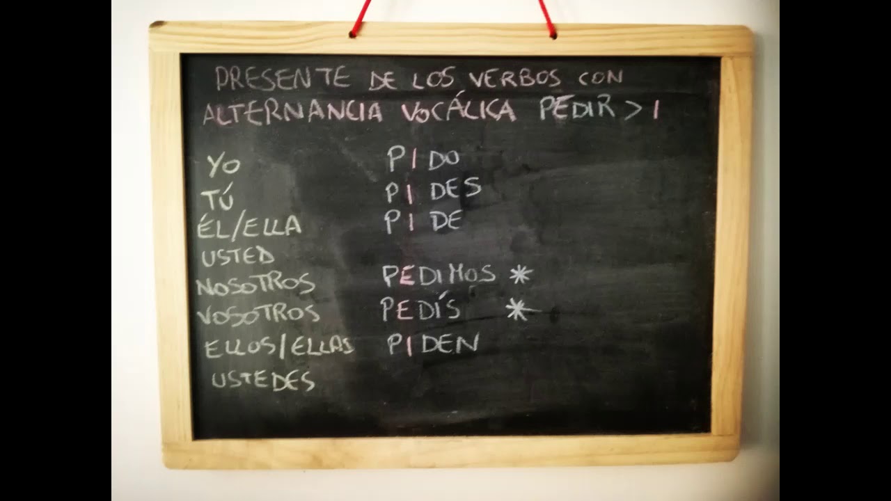 Presente de indicativo verbos con alternancia vocalica