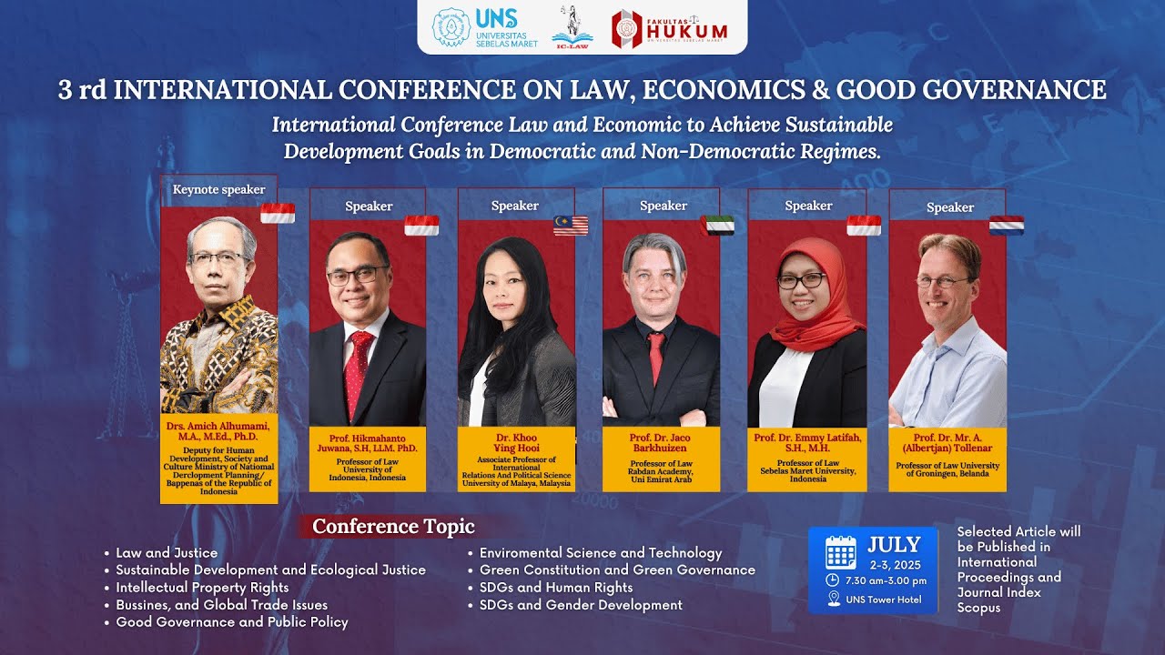 3rd INTERNATIONAL CONFERENCE ON LAW, ECONOMICS & GOOD GOVERNANCE
