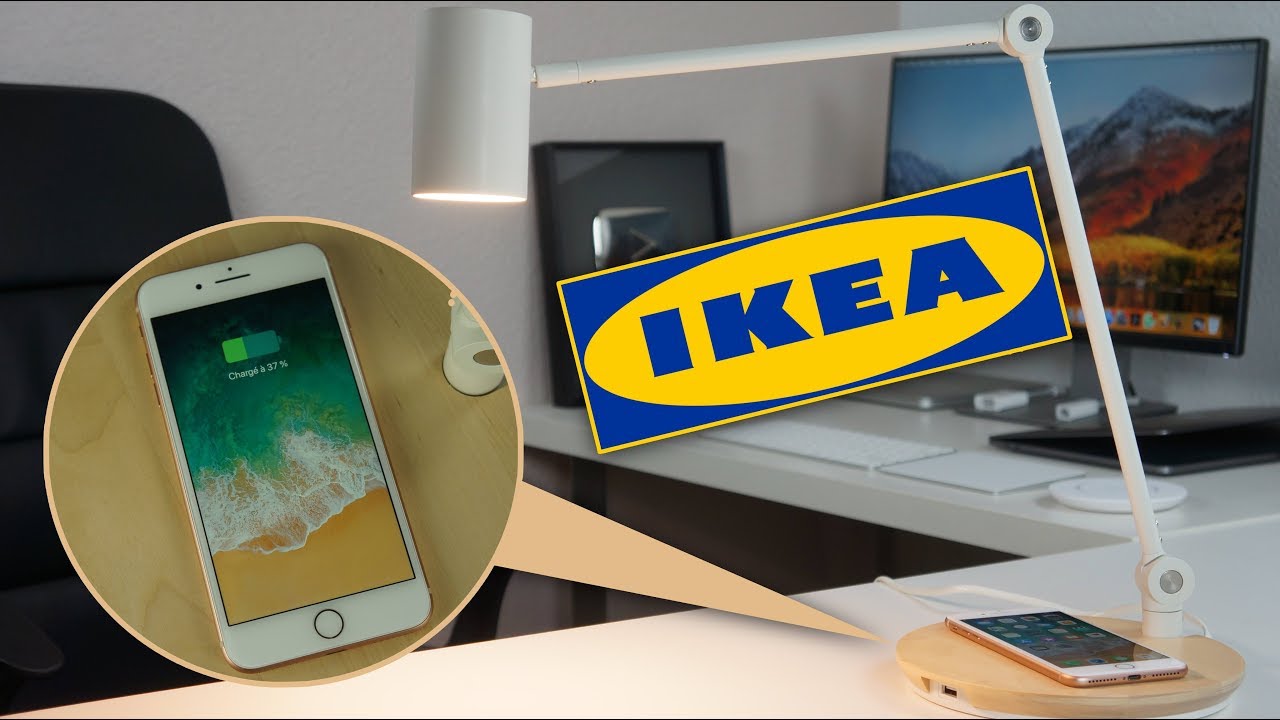 Charger un iPhone 8 avec une lampe IKEA