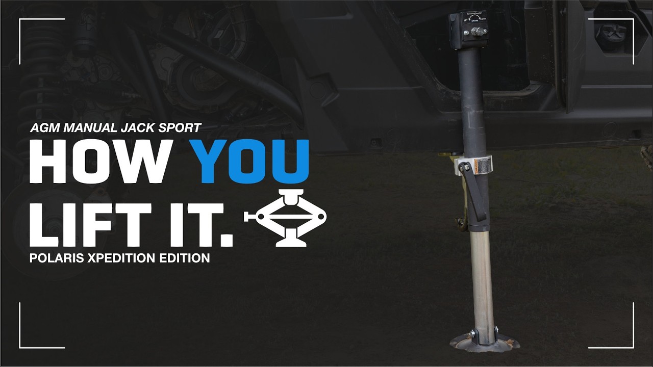 Как поднять Polaris Xpedition с помощью ручного домкрата AGM Jack Sport