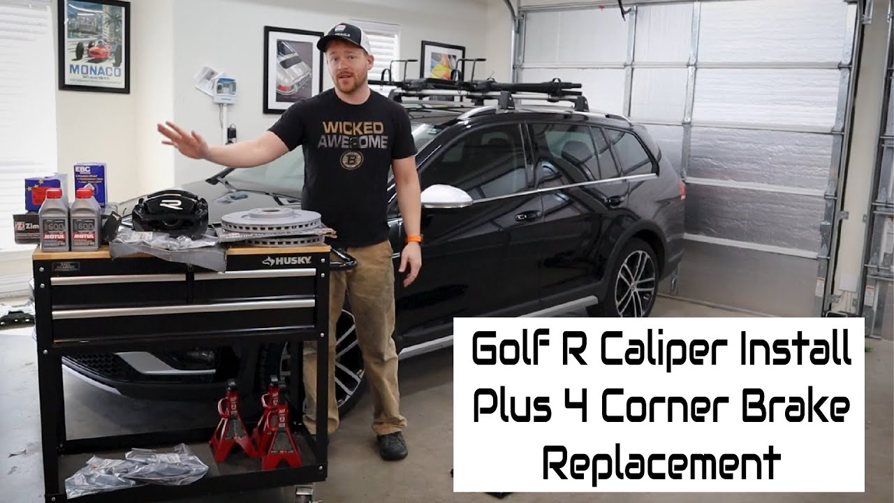Модернизация тормозов Alltrack Golf R с заменой передних и задних тормозов